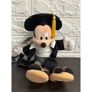 Disney Grad Nite 2008 Mickey Mouse Plush‎ Bean Bag Graduation Stuffed Animal